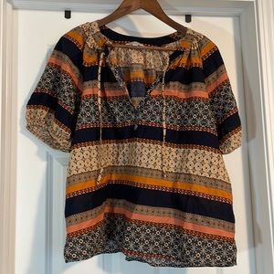 Loft Short Sleeve Peasant like Blouse